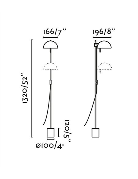 Lámpara de pie Matilda - Faro - Diseño moderno con pantalla orientable
