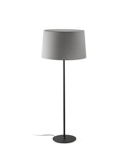 Lámpara de pie Windsor - Faro - Pantalla de tela gris