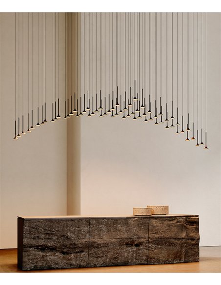 Lámpara colgante Alive – LedsC4 – Disponible en negro o cromo, LED 2700K 492 lm