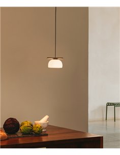 Lámpara colgante Belle Single Cristal - Nexia - Pantalla de vidrio