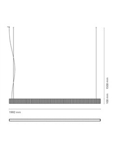 Lámpara colgante Dune - Nexia - Lámpara lineal en 3 tamaños