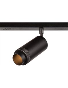 Foco de carril 48V Mini Zoom - Nexia - Foco orientable negro