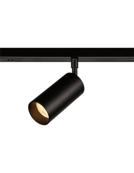 Foco de carril 48V Mini Spotlight - Nexia - Proyector orientable negro