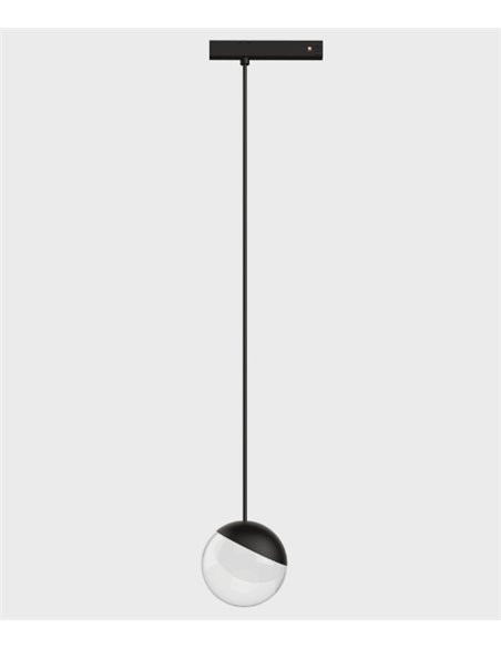 Lámpara colgante de carril 48V - Nexia - Lámpara bola de vidrio opal