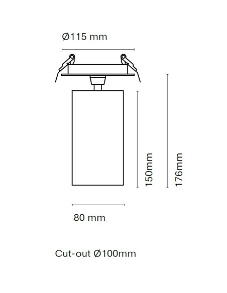 Proyector de techo empotrable Sutil - Nexia - Foco orientable LED
