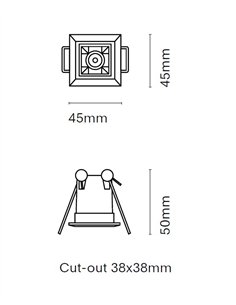 Downlight de techo Boxet - Nexia - Foco empotrable cuadrado 2
