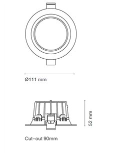Downlight empotrable Holp - Nexia - Foco de techo en 3 tamaños