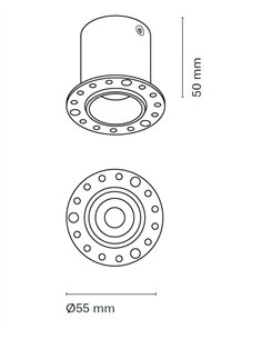 Foco de techo empotrable Tolva Mini Trimless - Nexia - Downlight sin marco, IP44, Ø 3.9 cm 2