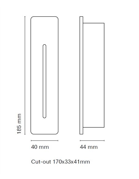 Empotrable de pared Punt - Nexia - Lámpara lineal de exterior