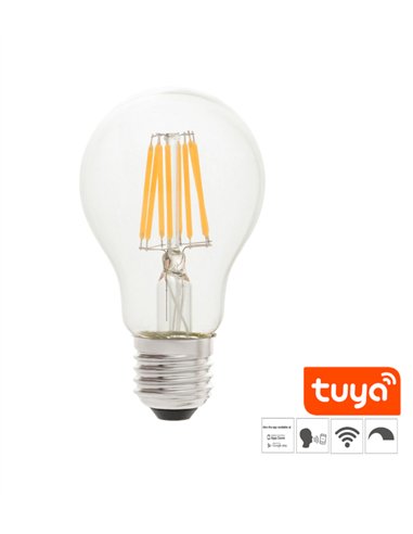 Bombilla E27 A60 LED 7W 2700K Tuya Wifi - Faro - Bombilla transparente y regulable