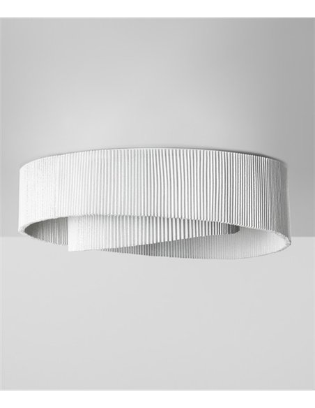 Plafón de techo Anel - a-emotional light - Pantalla decorativa de acero blanco