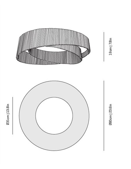 Plafón de techo Anel - a-emotional light - Pantalla decorativa de acero blanco