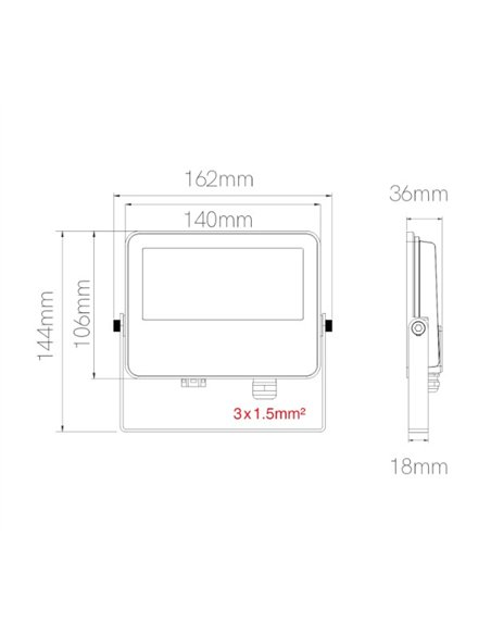 Lámpara de suelo de exterior Zas Square – Beneito & Faure – Moderna estaca LED 3000K, Lámpara para iluminar jardines