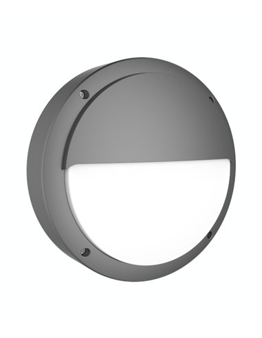 Aplique de pared Middle - Iberlamp - Diseño moderno redondo, antracita