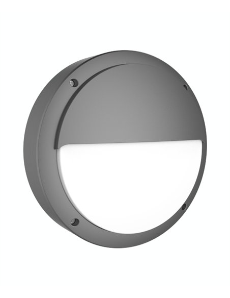 Aplique de pared Middle - Iberlamp - Diseño moderno redondo, antracita