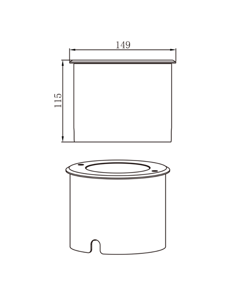 Lámpara empotrable de suelo Niza - Iberlamp - Lámpara de exterior antracita