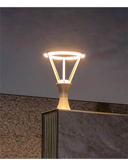 Cabezal farola Atenea - Iberlamp - Diseño moderno en antracita, LED 48W