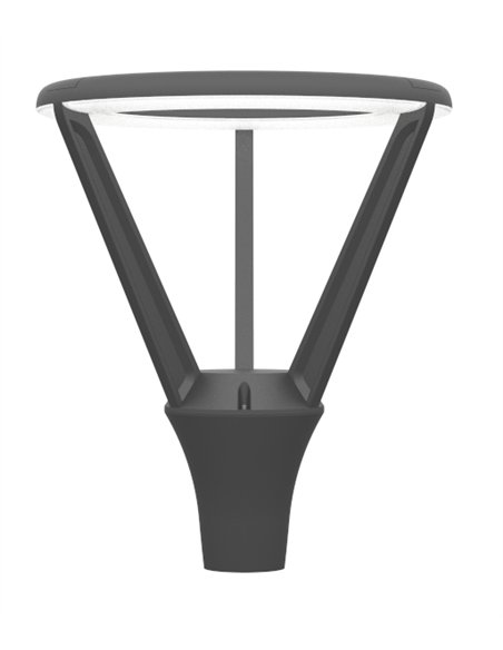 Cabezal farola Atenea - Iberlamp - Diseño moderno en antracita, LED 48W
