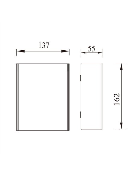 Aplique de pared de exterior Zerouno - Iberlamp - Diseño moderno en antracita