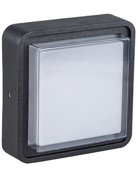 Lámpara de pared/techo de exterior Pilot - Iberlamp - Diseño cuadrado antracita