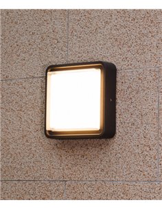 Lámpara de pared/techo de exterior Pilot - Iberlamp - Diseño cuadrado antracita