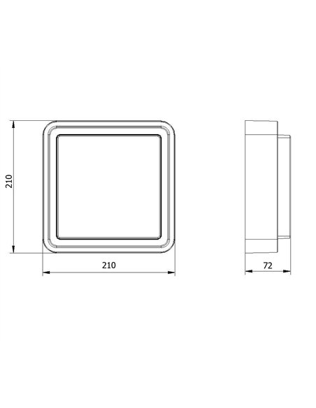 Lámpara de pared/techo de exterior Pilot - Iberlamp - Diseño cuadrado antracita