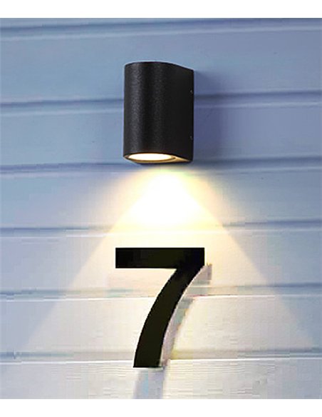 Aplique de pared de exterior Nome - Iberlamp - Diseño moderno de aluminio antracita