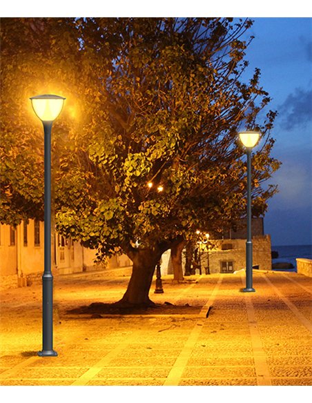 Cabezal farola de exterior Inka - Iberlamp - Lámpara antracita