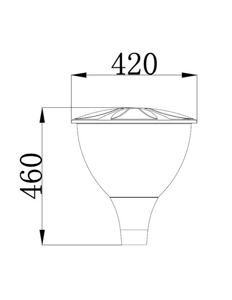Cabezal farola de exterior Inka - Iberlamp - Lámpara antracita