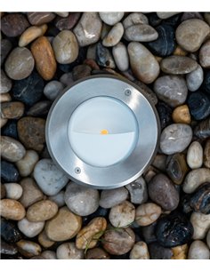 Empotrable de suelo de exterior Niza - Iberlamp - Diseño recondo antracita, Ø 16 cm