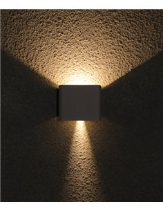 Aplique de exterior Zerouno - Iberlamp - Diseño moderno antracita