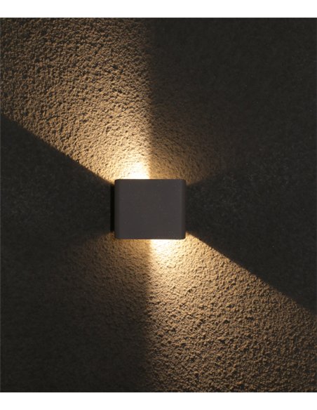 Aplique de exterior Zerouno - Iberlamp - Diseño moderno antracita