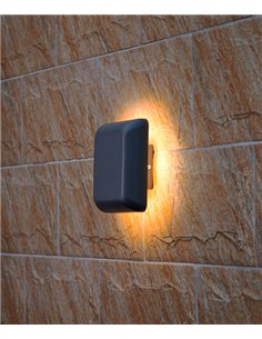 Lámpara de pared Ova - Iberlamp - Aplique de exterior antracita 2