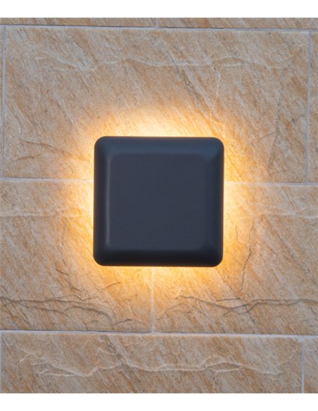 Lámpara de pared Ova - Iberlamp - Aplique de exterior antracita