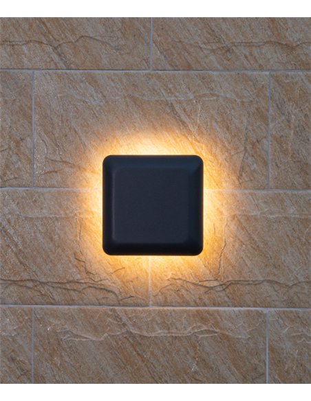 Lámpara de pared Ova - Iberlamp - Aplique de exterior antracita