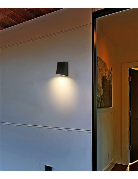 Aplique de pared Slide - Iberlamp - Lámpara de exterior antracita