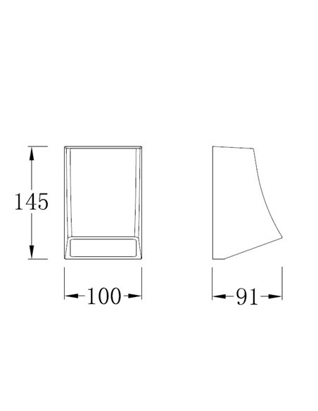 Aplique de pared Slide - Iberlamp - Lámpara de exterior antracita