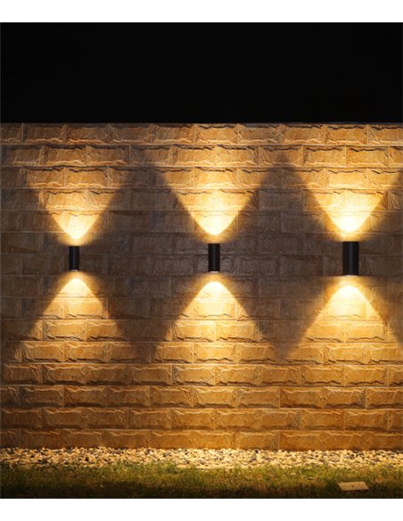 Aplique de pared Fox - Iberlamp - Lámpara de exterior, doble iluminación