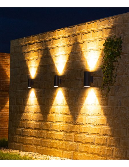 Aplique de pared Fox - Iberlamp - Lámpara de exterior, doble iluminación