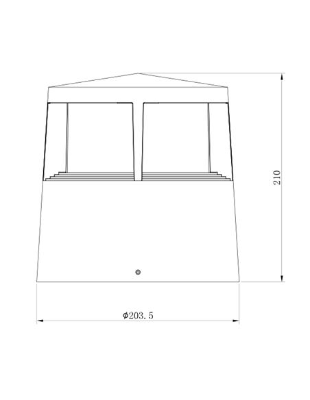 Sobremuro de exterior Alexandria - Iberlamp - Lámpara antracita LED