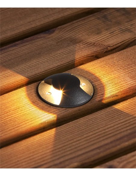 Empotrable de suelo de exterior Mijas - Iberlamp - Lámpara LED redonda Ø 16 cm