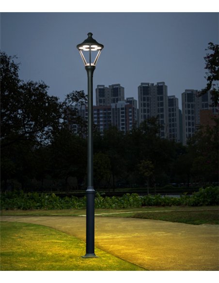 Cabezal de farola de exterior - Iberlamp - Lámpara LED antracita