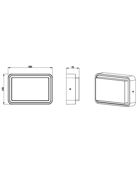 Lámpara de pared/techo Pilot - Iberlamp - Lámpara de exterior, diseño rectangular antracita