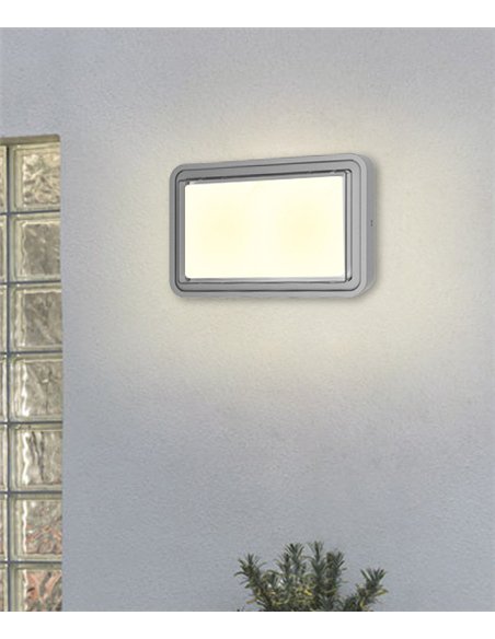 Lámpara de pared/techo Pilot - Iberlamp - Lámpara de exterior, diseño rectangular antracita