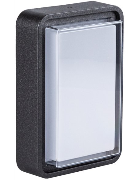 Lámpara de pared/techo Pilot - Iberlamp - Lámpara de exterior, diseño rectangular antracita