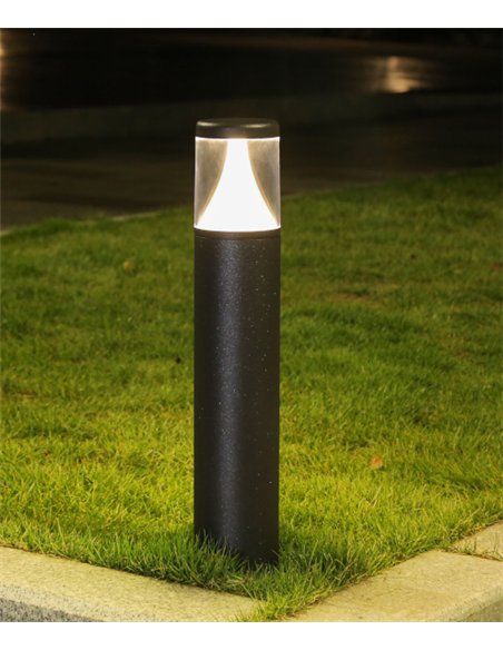 Lámpara baliza de exterior Terra - Iberlamp - Baliza pequeña antracita