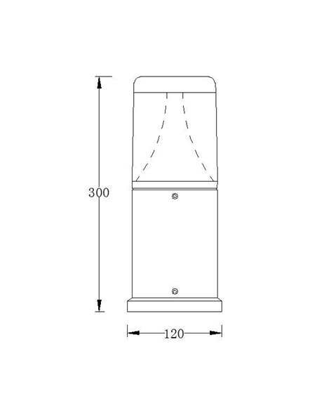 Lámpara baliza de exterior Terra - Iberlamp - Baliza pequeña antracita
