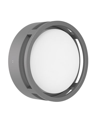 Lámpara de pared/techo de exterior Alhambra - Iberlamp - Lámpara redonda antracita, Ø 24 cm