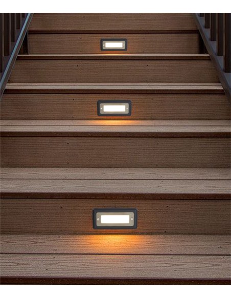 Empotrable de pared Malta - Iberlamp - Lámpara lineal en antracita