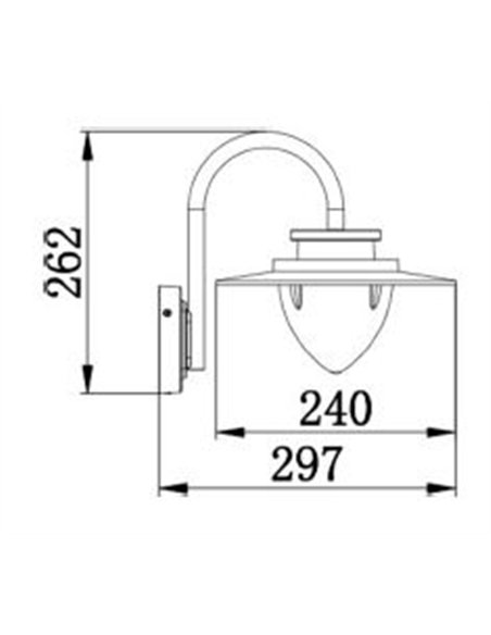 Aplique de exterior Calais - Iberlamp - Lámpara marrón, IP54